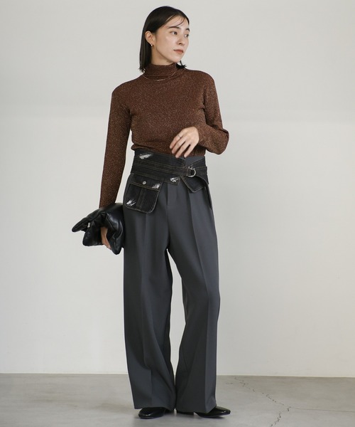 select MOCA(セレクトモカ)の「箔プリントデニムベルト(ベルト・レディース・ブラック/ブルー・FREE)」の3枚目の写真