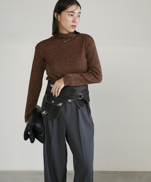 select MOCA(セレクトモカ)の「箔プリントデニムベルト(ベルト・レディース・ブラック/ブルー・FREE)」の9枚目の写真