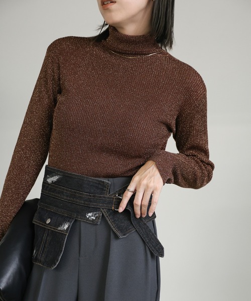 select MOCA(セレクトモカ)の「箔プリントデニムベルト(ベルト・レディース・ブラック/ブルー・FREE)」の6枚目の写真