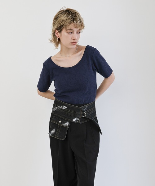 select MOCA(セレクトモカ)の「箔プリントデニムベルト(ベルト・レディース・ブラック/ブルー・FREE)」の22枚目の写真