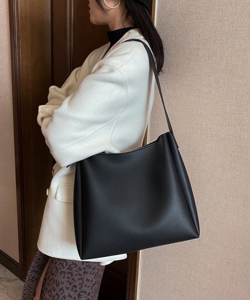 SHEPP(シープ)の「PUショルダーバッグ(トートバッグ・レディース・ブラウン/ホワイト/ベージュ/ブラック・F)」の16枚目の写真
