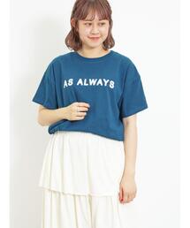 Samansa Mos2 | 【接触冷感】フロッキープリントロゴTシャツ(Tシャツ/カットソー)