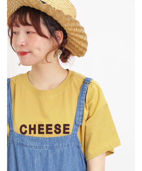 Samansa Mos2(サマンサ モスモス)の「【接触冷感】フロッキープリントロゴTシャツ(Tシャツ/カットソー・レディース・オフホワイト/ブルー/ブラック/イエロー・F)」の6枚目の写真