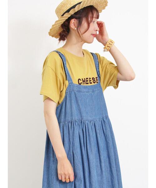 Samansa Mos2(サマンサ モスモス)の「【接触冷感】フロッキープリントロゴTシャツ(Tシャツ/カットソー・レディース・オフホワイト/ブルー/ブラック/イエロー・F)」の8枚目の写真