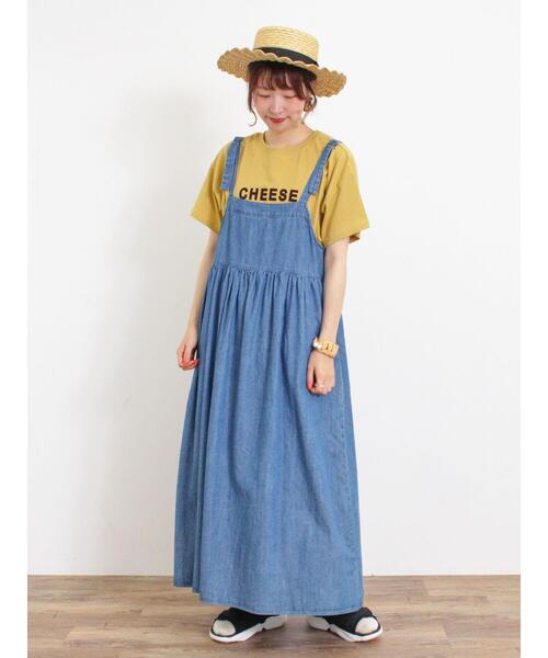 Samansa Mos2(サマンサ モスモス)の「【接触冷感】フロッキープリントロゴTシャツ(Tシャツ/カットソー・レディース・オフホワイト/ブルー/ブラック/イエロー・F)」の11枚目の写真