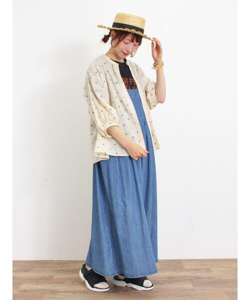 Samansa Mos2(サマンサ モスモス)の「【接触冷感】フロッキープリントロゴTシャツ(Tシャツ/カットソー・レディース・オフホワイト/ブルー/ブラック/イエロー・F)」の13枚目の写真