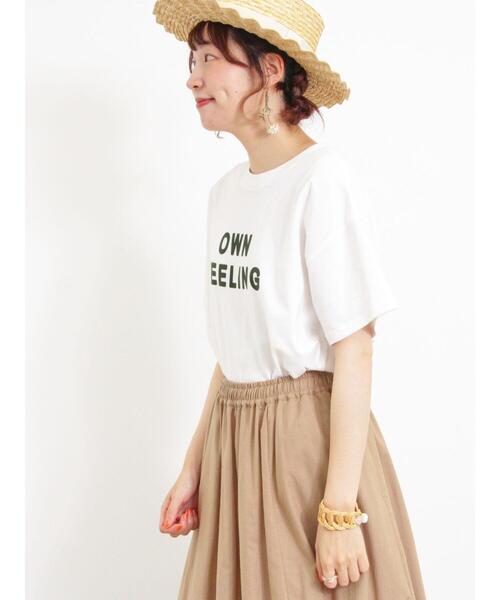 Samansa Mos2(サマンサ モスモス)の「【接触冷感】フロッキープリントロゴTシャツ(Tシャツ/カットソー・レディース・オフホワイト/ブルー/ブラック/イエロー・F)」の17枚目の写真