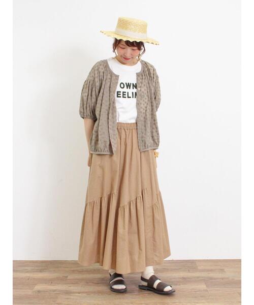 Samansa Mos2(サマンサ モスモス)の「【接触冷感】フロッキープリントロゴTシャツ(Tシャツ/カットソー・レディース・オフホワイト/ブルー/ブラック/イエロー・F)」の18枚目の写真