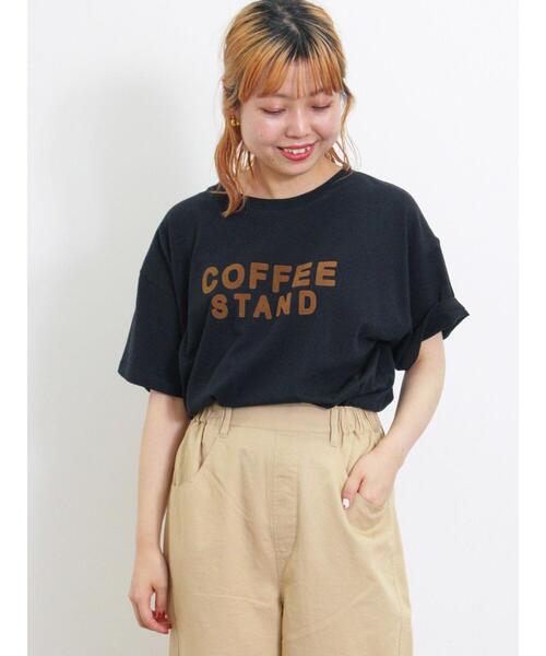 Samansa Mos2(サマンサ モスモス)の「【接触冷感】フロッキープリントロゴTシャツ(Tシャツ/カットソー・レディース・オフホワイト/ブルー/ブラック/イエロー・F)」の21枚目の写真