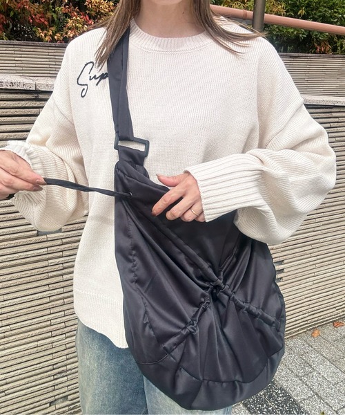 y/m by misato（イムバイミサト）の「クロスシャーリングドロストBAG（ショルダーバッグ・レディース・ブラック/アイボリー・FREE）」の14枚目の写真