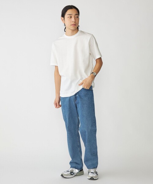 SHIPS(シップス)の「SHIPS: タック ボーダー Tシャツ(Tシャツ/カットソー・メンズ・ホワイト/ネイビー/オフホワイト/ブラウン・SMALL/X-LARGE/LARGE/MEDIUM)」の5枚目の写真