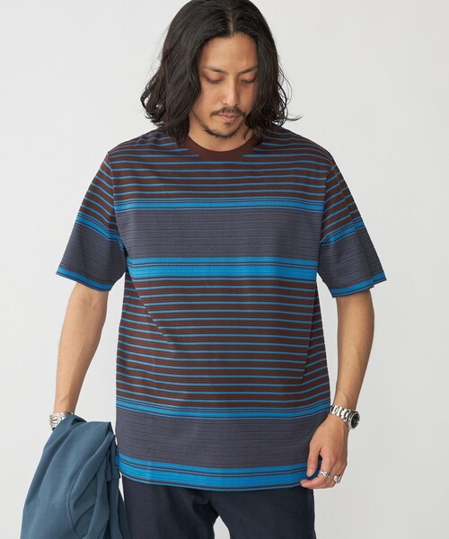 SHIPS(シップス)の「SHIPS: タック ボーダー Tシャツ(Tシャツ/カットソー・メンズ・ホワイト/ネイビー/オフホワイト/ブラウン・SMALL/X-LARGE/LARGE/MEDIUM)」の17枚目の写真