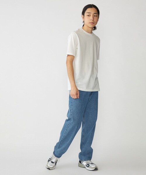 SHIPS(シップス)の「SHIPS: タック ボーダー Tシャツ(Tシャツ/カットソー・メンズ・ホワイト/ネイビー/オフホワイト/ブラウン・SMALL/X-LARGE/LARGE/MEDIUM)」の19枚目の写真