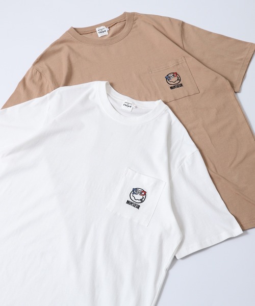 FUNALIVE(ファンアライブ)の「ATU プリント&刺繍 半袖Tee(Tシャツ/カットソー・メンズ・ブラック/ベージュ/オフホワイト/グリーン/ホワイト系1/ホワイト系2/ホワイト系3/ブラック系1/ブラック系2/ブラック系3/グレー系1/グレー系2/グリーン系1/レッド系2/ベージュ系3/レッド系3・M/L)」の5枚目の写真
