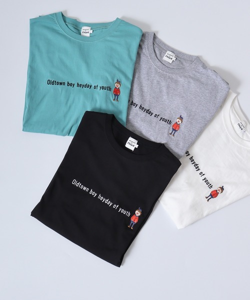 FUNALIVE(ファンアライブ)の「ATU プリント&刺繍 半袖Tee(Tシャツ/カットソー・メンズ・ブラック/ベージュ/オフホワイト/グリーン/ホワイト系1/ホワイト系2/ホワイト系3/ブラック系1/ブラック系2/ブラック系3/グレー系1/グレー系2/グリーン系1/レッド系2/ベージュ系3/レッド系3・M/L)」の7枚目の写真