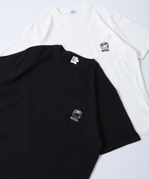FUNALIVE(ファンアライブ)の「ATU プリント&刺繍 半袖Tee(Tシャツ/カットソー・メンズ・ブラック/ベージュ/オフホワイト/グリーン/ホワイト系1/ホワイト系2/ホワイト系3/ブラック系1/ブラック系2/ブラック系3/グレー系1/グレー系2/グリーン系1/レッド系2/ベージュ系3/レッド系3・M/L)」の9枚目の写真
