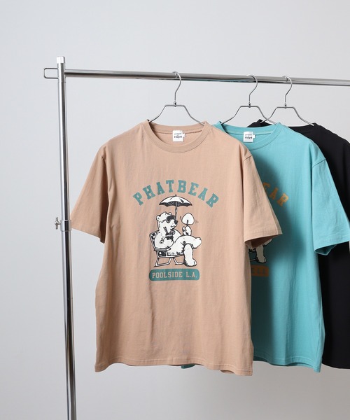 FUNALIVE(ファンアライブ)の「ATU プリント&刺繍 半袖Tee(Tシャツ/カットソー・メンズ・ブラック/ベージュ/オフホワイト/グリーン/ホワイト系1/ホワイト系2/ホワイト系3/ブラック系1/ブラック系2/ブラック系3/グレー系1/グレー系2/グリーン系1/レッド系2/ベージュ系3/レッド系3・M/L)」の1枚目の写真