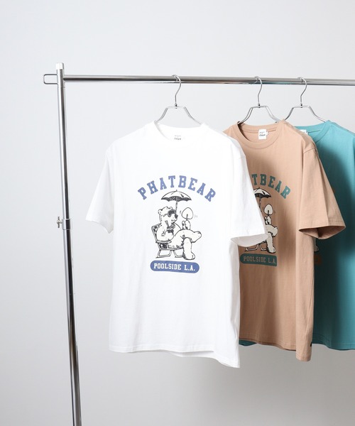 FUNALIVE(ファンアライブ)の「ATU プリント&刺繍 半袖Tee(Tシャツ/カットソー・メンズ・ブラック/ベージュ/オフホワイト/グリーン/ホワイト系1/ホワイト系2/ホワイト系3/ブラック系1/ブラック系2/ブラック系3/グレー系1/グレー系2/グリーン系1/レッド系2/ベージュ系3/レッド系3・M/L)」の2枚目の写真