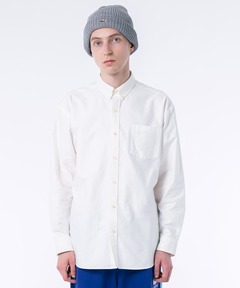 22AW マーガレットハウエル　PLAIN POPLIN カラーレスシャツ　白 MARGARET HOWELL PLAIN COTTON POPLIN P/O SHIRTS 030WHITE