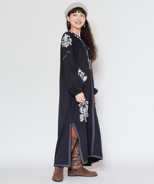 チャイハネ（チャイハネ）の「【チャイハネ】ラダリパッチワークレギンス（レギンス/スパッツ・レディース・ブラウン/ピンク/ネイビー・FREE）」の6枚目の写真