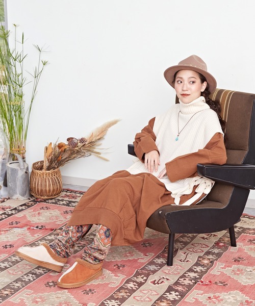 チャイハネ（チャイハネ）の「【チャイハネ】ラダリパッチワークレギンス（レギンス/スパッツ・レディース・ブラウン/ピンク/ネイビー・FREE）」の9枚目の写真