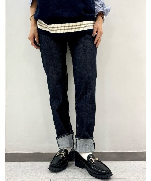 EDWIN（エドウィン）の「【4サイズ展開】◆【EDWINコラボ】503デニム（デニムパンツ・レディース・ネイビー・X-SMALL/SMALL/MEDIUM/LARGE）」の18枚目の写真