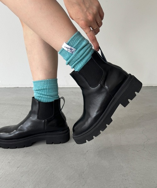 CANAL JEAN（キャナルジーン）の「El mar　サイドゴアショートブーツ（ブーツ・レディース・ブラック・23.5/24/24.5/25）」の8枚目の写真