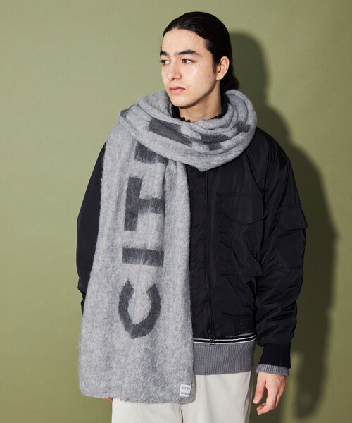 CITEN（シテン）の「＜CITEN＞ジャカードビッグストール（ストール/ショール・レディース・ダークグレー/ネイビー・FREE）」の3枚目の写真