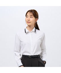 TOKYO SHIRTS | COFREX 配色レギュラー衿 長袖レディースデザインシャツ(シャツ/ブラウス)