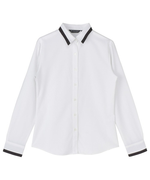TOKYO SHIRTS（トウキョウシャツ）の「【吸水速乾】【COFREX】配色レギュラー衿 長袖レディースデザインシャツ（シャツ/ブラウス・レディース・ホワイト・M/L/LL/S）」の8枚目の写真