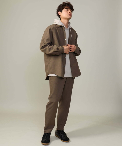 a.v.v（アーヴェヴェ）の「【イージーケア】ワイドシルエットシャツ(セットアップ可)リライトシリーズ1（シャツ/ブラウス・メンズ・ボルドー/ライトブラウン/チャコールグレー/ネイビー・46/50/48）」の6枚目の写真