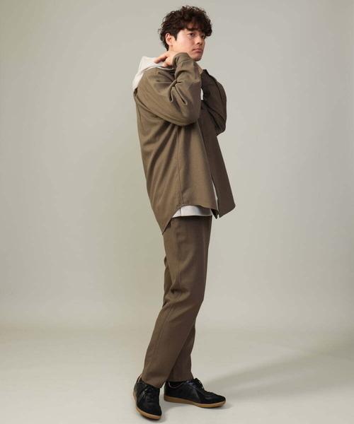 a.v.v（アーヴェヴェ）の「【イージーケア】ワイドシルエットシャツ(セットアップ可)リライトシリーズ1（シャツ/ブラウス・メンズ・ボルドー/ライトブラウン/チャコールグレー/ネイビー・46/50/48）」の5枚目の写真