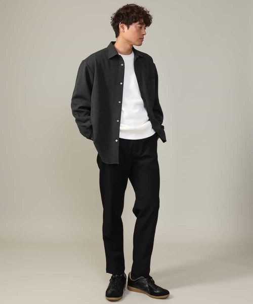 a.v.v（アーヴェヴェ）の「【イージーケア】ワイドシルエットシャツ(セットアップ可)リライトシリーズ1（シャツ/ブラウス・メンズ・ボルドー/ライトブラウン/チャコールグレー/ネイビー・46/50/48）」の8枚目の写真