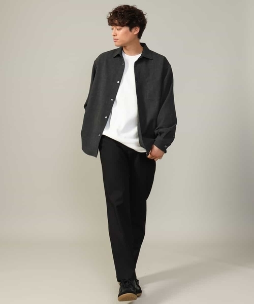 a.v.v（アーヴェヴェ）の「【イージーケア】ワイドシルエットシャツ(セットアップ可)リライトシリーズ1（シャツ/ブラウス・メンズ・ボルドー/ライトブラウン/チャコールグレー/ネイビー・46/50/48）」の10枚目の写真