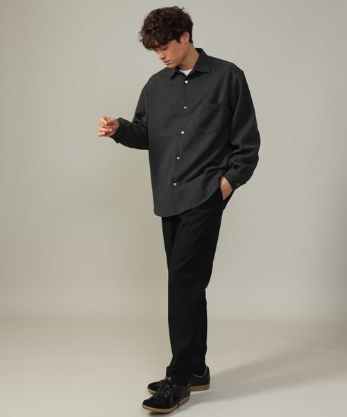 a.v.v（アーヴェヴェ）の「【イージーケア】ワイドシルエットシャツ(セットアップ可)リライトシリーズ1（シャツ/ブラウス・メンズ・ボルドー/ライトブラウン/チャコールグレー/ネイビー・46/50/48）」の12枚目の写真