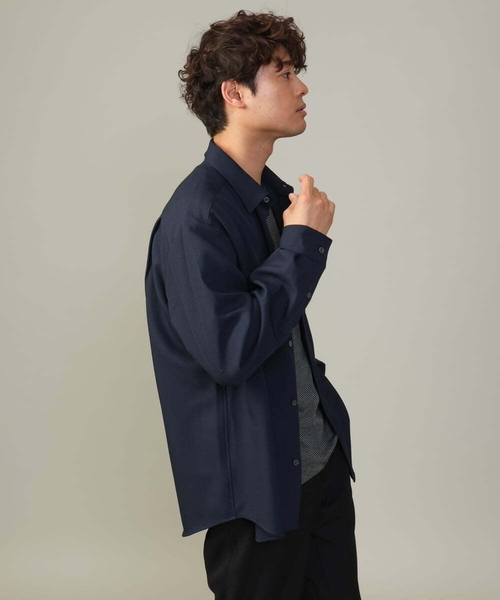 a.v.v（アーヴェヴェ）の「【イージーケア】ワイドシルエットシャツ(セットアップ可)リライトシリーズ1（シャツ/ブラウス・メンズ・ボルドー/ライトブラウン/チャコールグレー/ネイビー・46/50/48）」の18枚目の写真