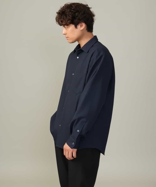 a.v.v（アーヴェヴェ）の「【イージーケア】ワイドシルエットシャツ(セットアップ可)リライトシリーズ1（シャツ/ブラウス・メンズ・ボルドー/ライトブラウン/チャコールグレー/ネイビー・46/50/48）」の19枚目の写真