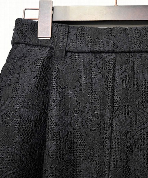 STYLEBLOCK(スタイルブロック)の「メッシュレースストレートパンツ(その他パンツ・レディース・アイボリー/ブラック・M)」の7枚目の写真