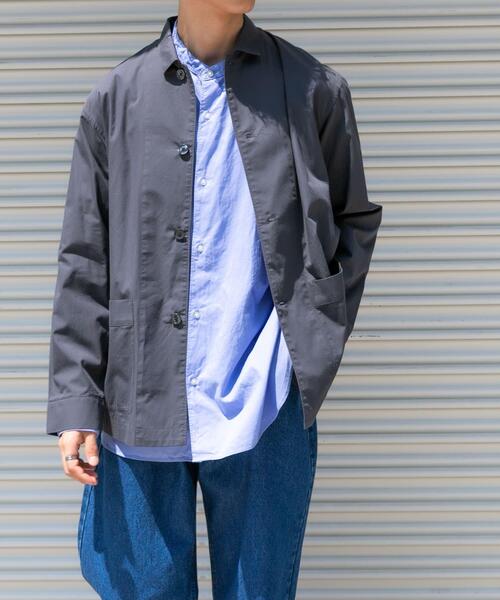 FORK&SPOON(フォークアンドスプーン)の「FORK&SPOON カバーオールシャツ(シャツ/ブラウス・メンズ・オリーブ/チャコールグレー・5/4)」の2枚目の写真
