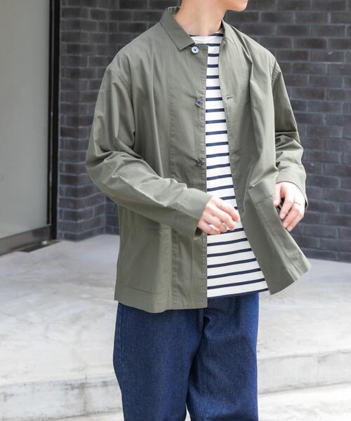 FORK&SPOON(フォークアンドスプーン)の「FORK&SPOON カバーオールシャツ(シャツ/ブラウス・メンズ・オリーブ/チャコールグレー・5/4)」の8枚目の写真