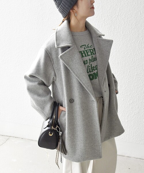 WEB限定】SHIPS any: ウール コクーン テーラード ショート