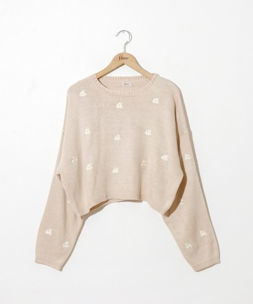 flower(フラワー)の「メニーフラワーニット(ニット/セーター・レディース・アイボリー/ピンク・FREE)」の20枚目の写真