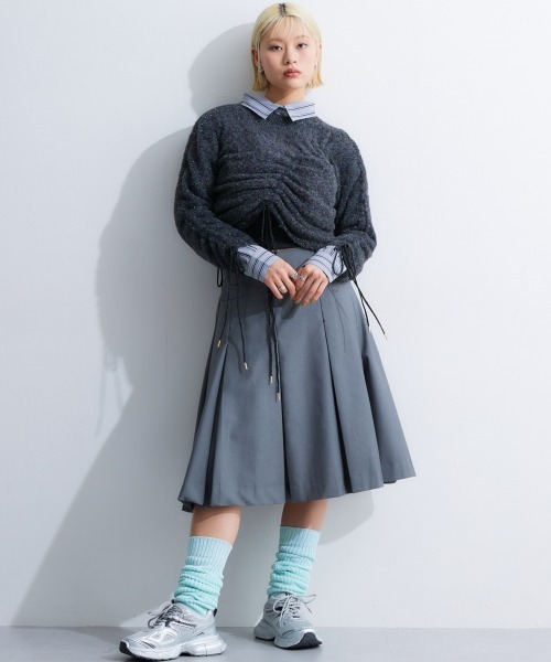 TTOL(トール)の「ドロストラメグラデニットトップス(ニット/セーター・レディース・ブラック/ブルー・L-XL/M-L)」の11枚目の写真