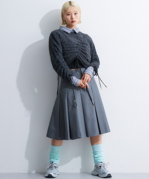 TTOL(トール)の「ドロストラメグラデニットトップス(ニット/セーター・レディース・ブラック/ブルー・L-XL/M-L)」の12枚目の写真