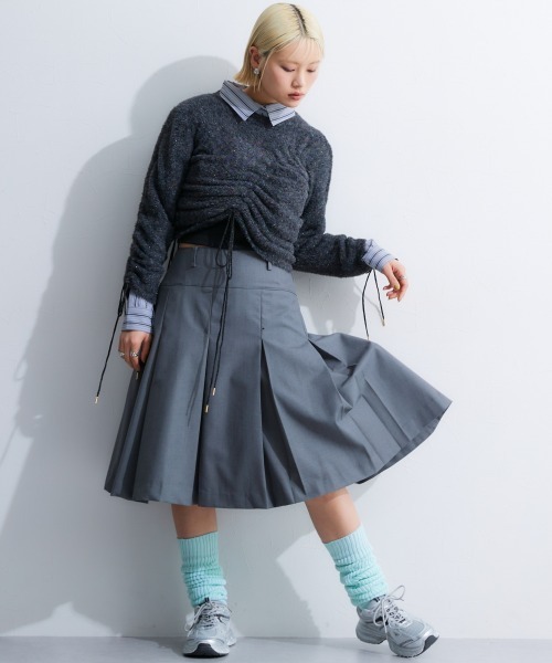 TTOL(トール)の「ドロストラメグラデニットトップス(ニット/セーター・レディース・ブラック/ブルー・L-XL/M-L)」の13枚目の写真