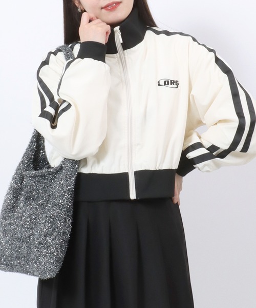 MARK&LONA美品です♡レディースブルゾン♡サイズＬ 100-150cm/洗える/男女兼用】スタンドカラー パイピングブルゾン