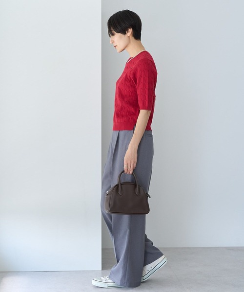 AMERICAN HOLIC（アメリカンホリック）の「美・美・美ストレートパンツ（スラックス・レディース・杢グレー/ブラック/チェック・XS/S/M/L/XL）」の8枚目の写真