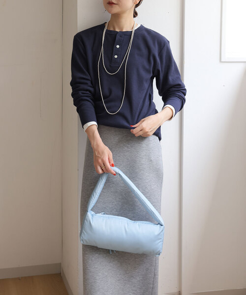 SLOBE IENA（スローブイエナ）の「kokyo/コキョウ puff bag RO001-00143（ハンドバッグ・レディース・ブラック/スカイブルー・FREE）」の22枚目の写真