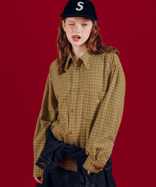 MUHET（ミュエータ）の「アソートネルシャツ（シャツ/ブラウス・レディース・ブルー/イエロー/ブラウン・MEDIUM/X-LARGE）」の3枚目の写真