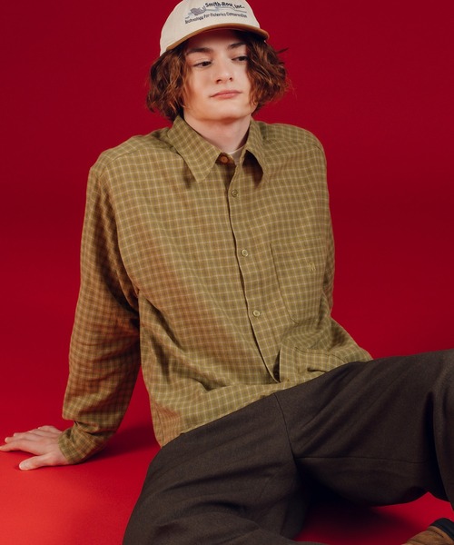 MUHET（ミュエータ）の「アソートネルシャツ（シャツ/ブラウス・レディース・ブルー/イエロー/ブラウン・MEDIUM/X-LARGE）」の4枚目の写真